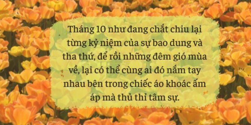 Tháng 10 là tháng của sự thư giãn và tìm lại niềm vui